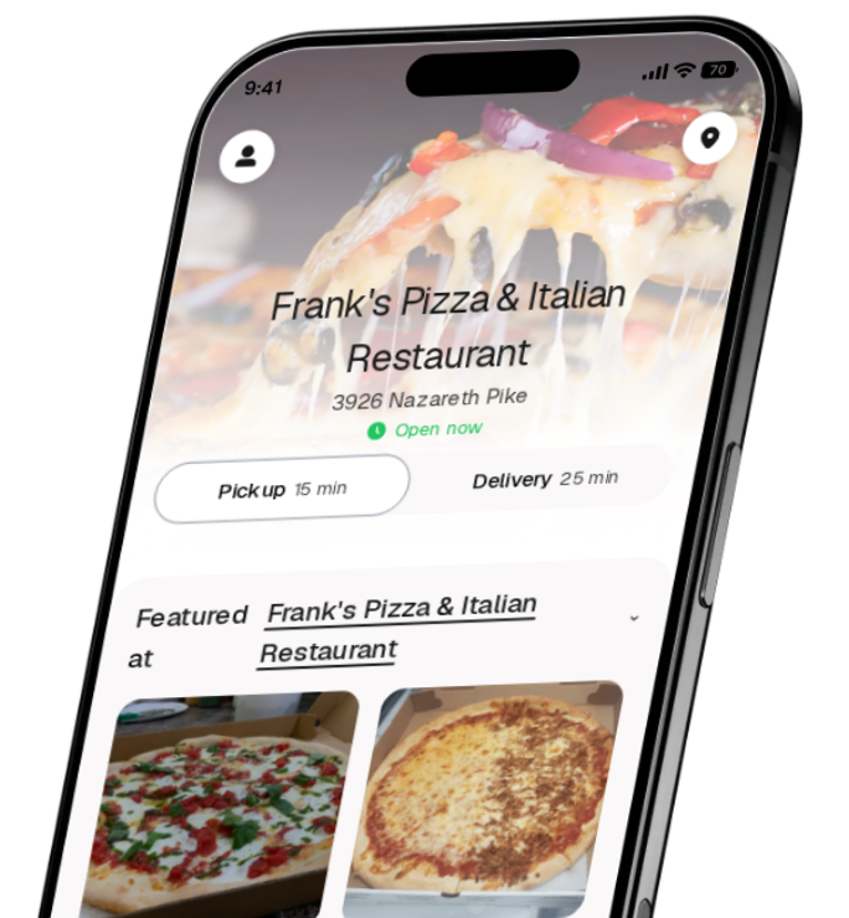 Frank's Pizza & Italian Restaurant app preview
