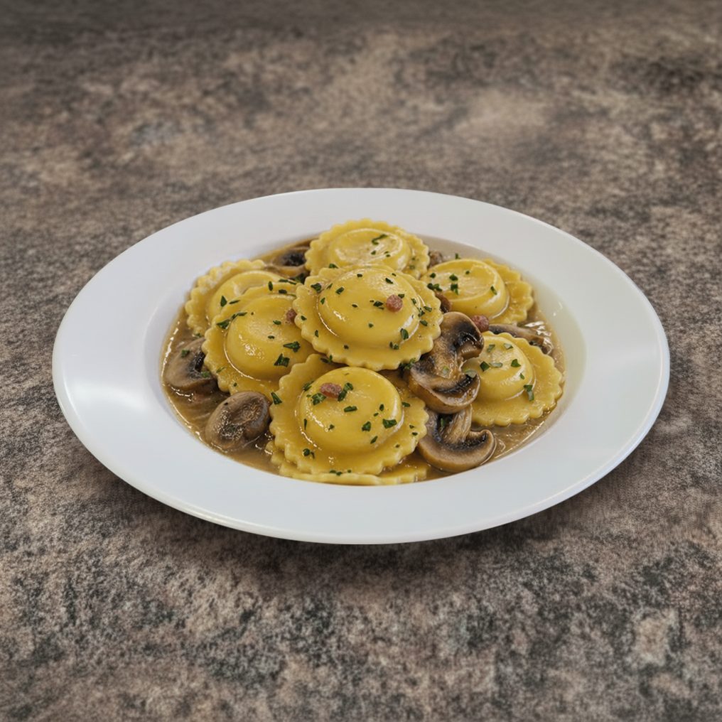 Baked Meat Ravioli.
