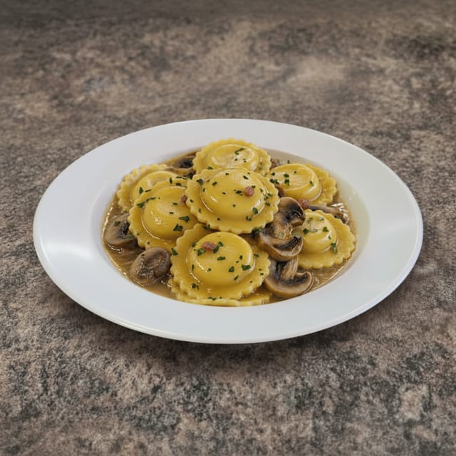 Baked Meat Ravioli.