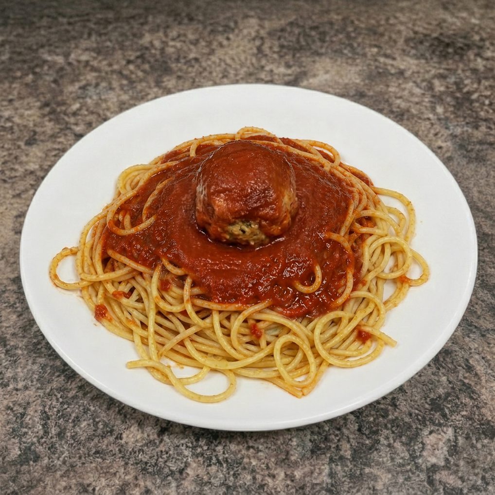 Kid's Spaghetti with Meatballs.