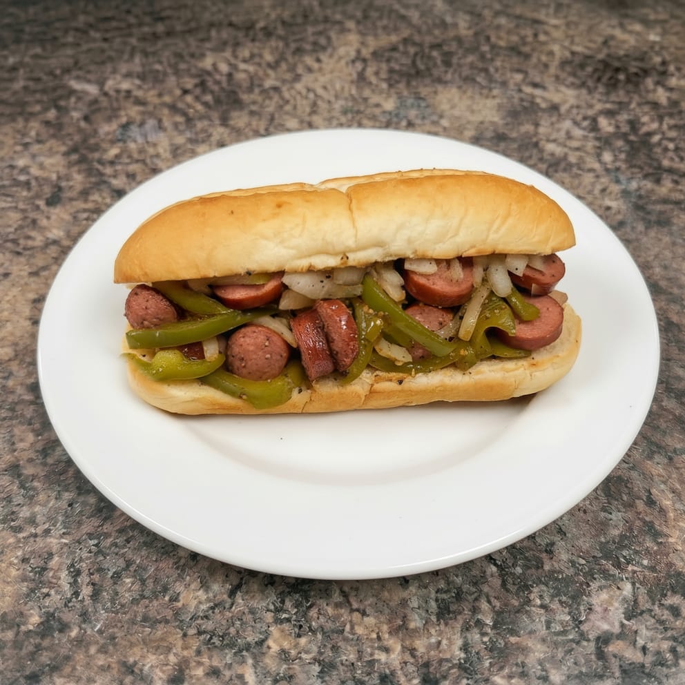 Sausage, Peppers and Onions Sub.