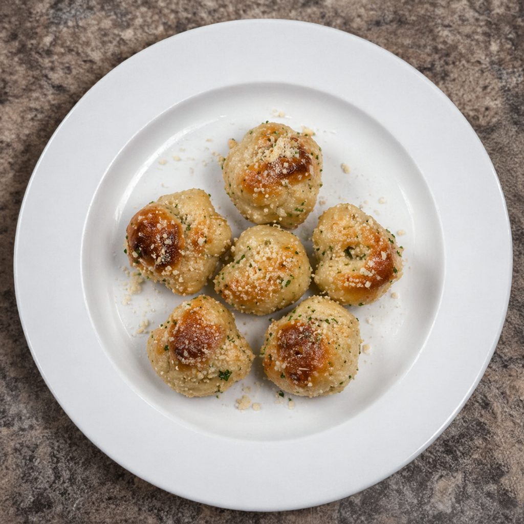 6 Pieces Garlic Knots.
