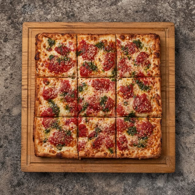 Grandpa Pie Sicilian Square Pizza.