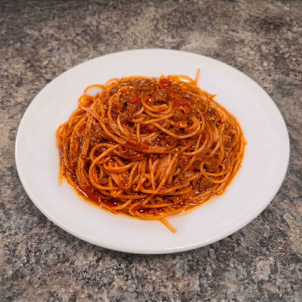 Spaghetti and Meat Sauce.