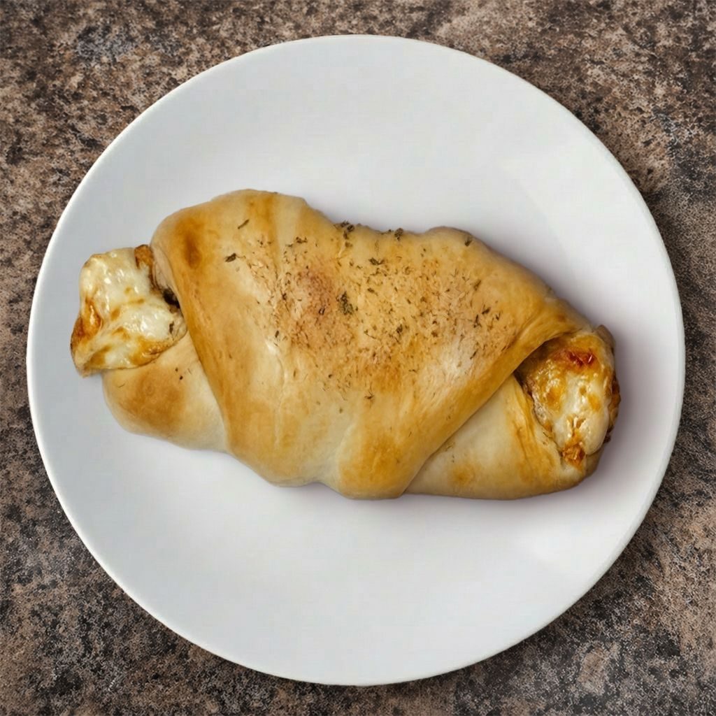 Calzone Filled with Mozzarella and Ricotta.