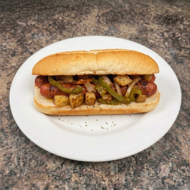Italian Hot Dog Sub.