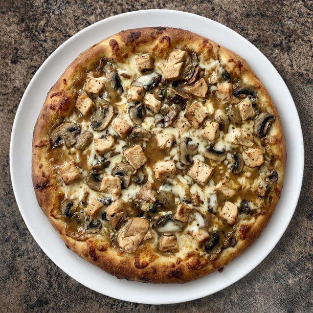 Chicken Marsala Pan Pizza.